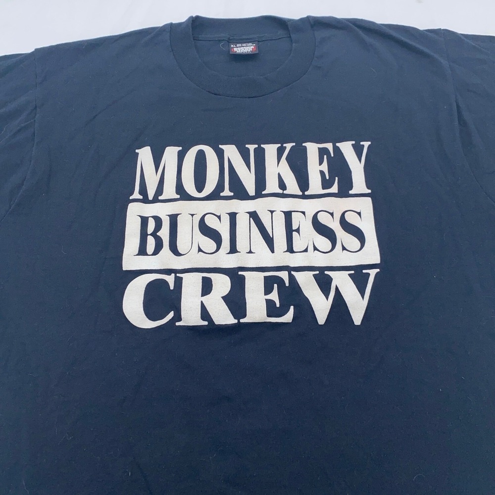 vintage 90s MONKEY BUSINESS‎ CREW T-Shirt L/XL funny